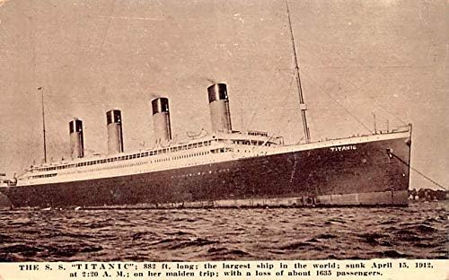 Titanik Brod razglednice Stari Berba Antikviteta gubitak o 1635 Putnika Neiskorišteni