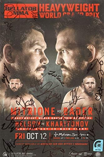 Bellator 207 26x Potpisao 11x17 Poster Ryan Bader Matt Mitrione Sergei Kharitonov - Potpisanu UFC Događaj