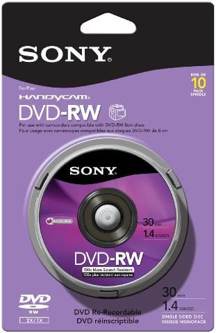 Sony 10DMW30RS2H 8cm DVD-RW 10 Paketa Vreteno Kožu Pack