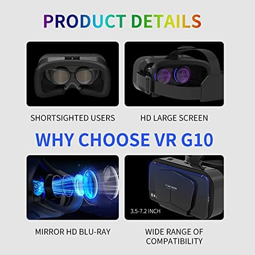 VR Slušalice,Playstation VR Igre,3D VR Naočale za Filmove Video Igre Virtualnu Stvarnost Naočale VR Naočale u Skladu sa iOS, Android i Drugi Telefon,Najbolji Poklon za Djecu