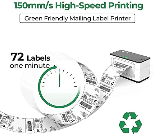 MUNBYN Termalni Etiketu Stampac, sa Pakovanje od 500 4x6 Roll Etikete i Etiketu Nosioca,Srednje Brzine Direktno